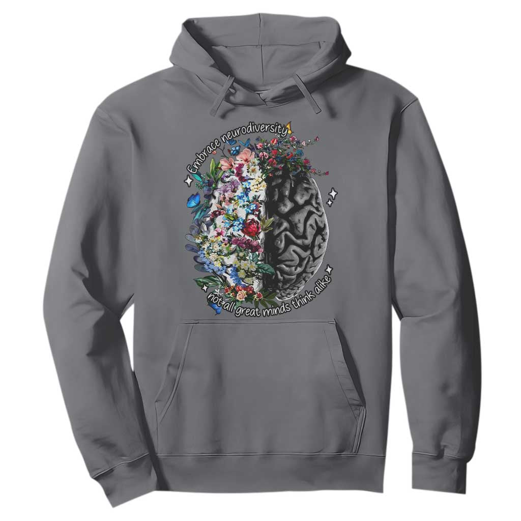 Autism Awareness Hoodie Neurodiversity All Great Minds Don't Mind Alike TS10 Charcoal Print Your Wear