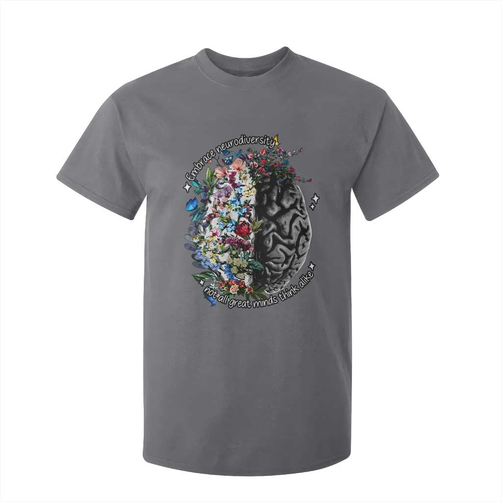 Autism Awareness T Shirt For Kid Neurodiversity All Great Minds Don't Mind Alike TS10 Charcoal Print Your Wear