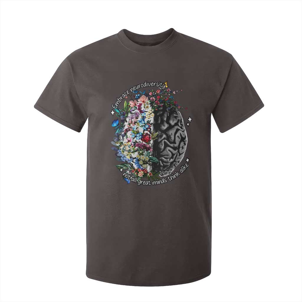 Autism Awareness T Shirt For Kid Neurodiversity All Great Minds Don't Mind Alike TS10 Dark Chocolate Print Your Wear