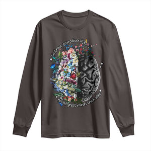 Autism Awareness Long Sleeve Shirt Neurodiversity All Great Minds Don't Mind Alike TS10 Dark Chocolate Print Your Wear