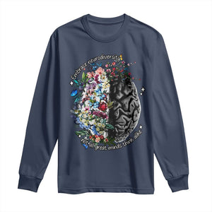 Autism Awareness Long Sleeve Shirt Neurodiversity All Great Minds Don't Mind Alike TS10 Navy Print Your Wear