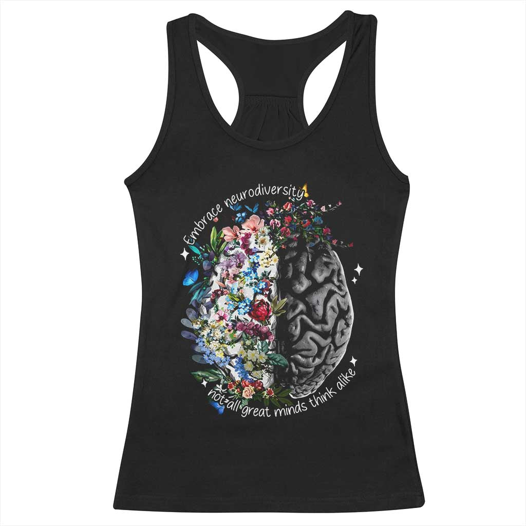 Autism Awareness Racerback Tank Top Neurodiversity All Great Minds Don't Mind Alike TS10 Black Print Your Wear