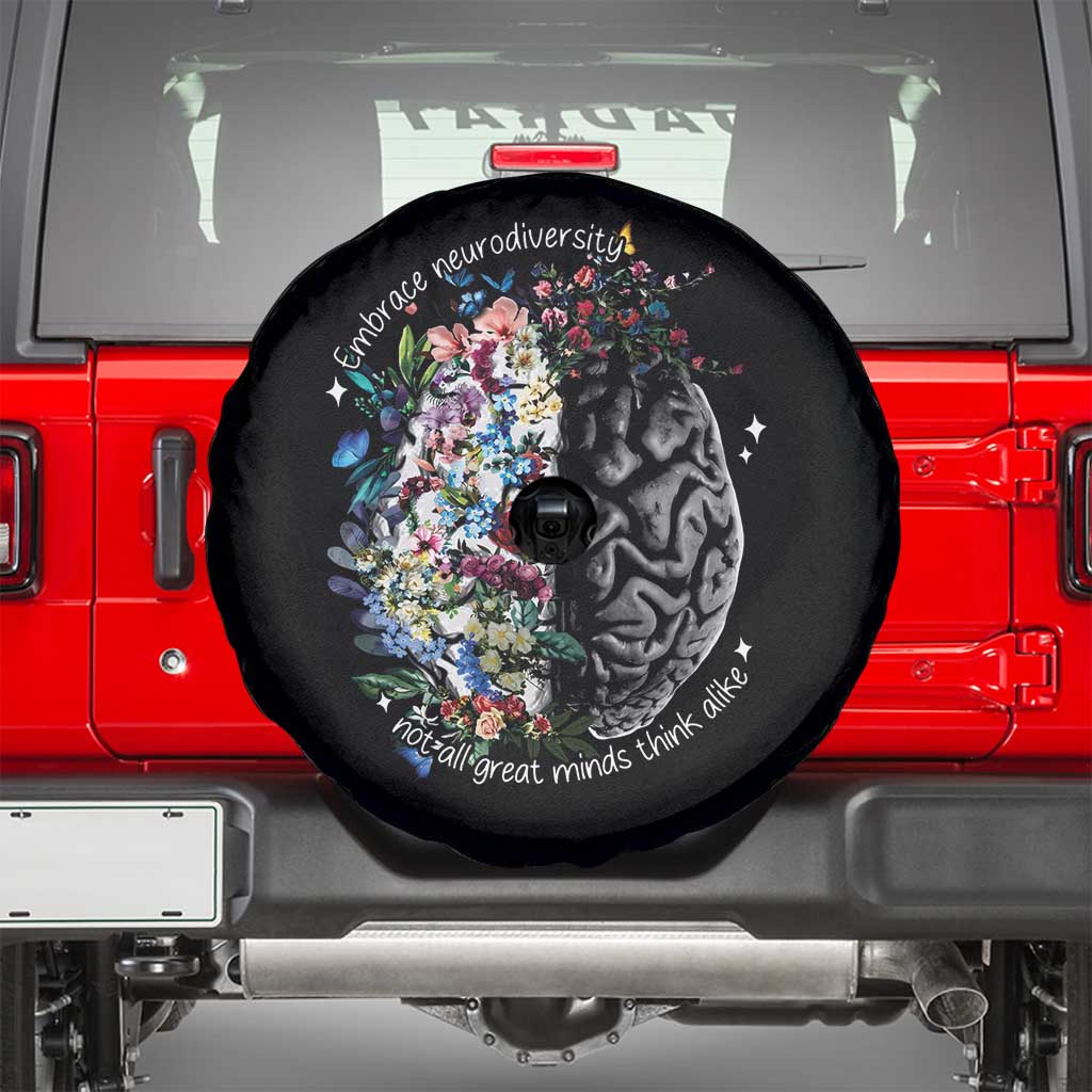 Autism Awareness Spare Tire Cover Neurodiversity All Great Minds Don't Mind Alike TS10 Black Print Your Wear
