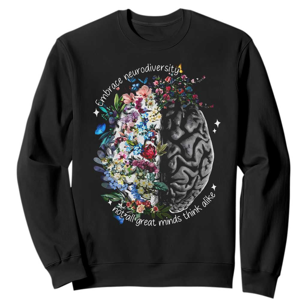 Autism Awareness Sweatshirt Neurodiversity All Great Minds Don't Mind Alike TS10 Black Print Your Wear