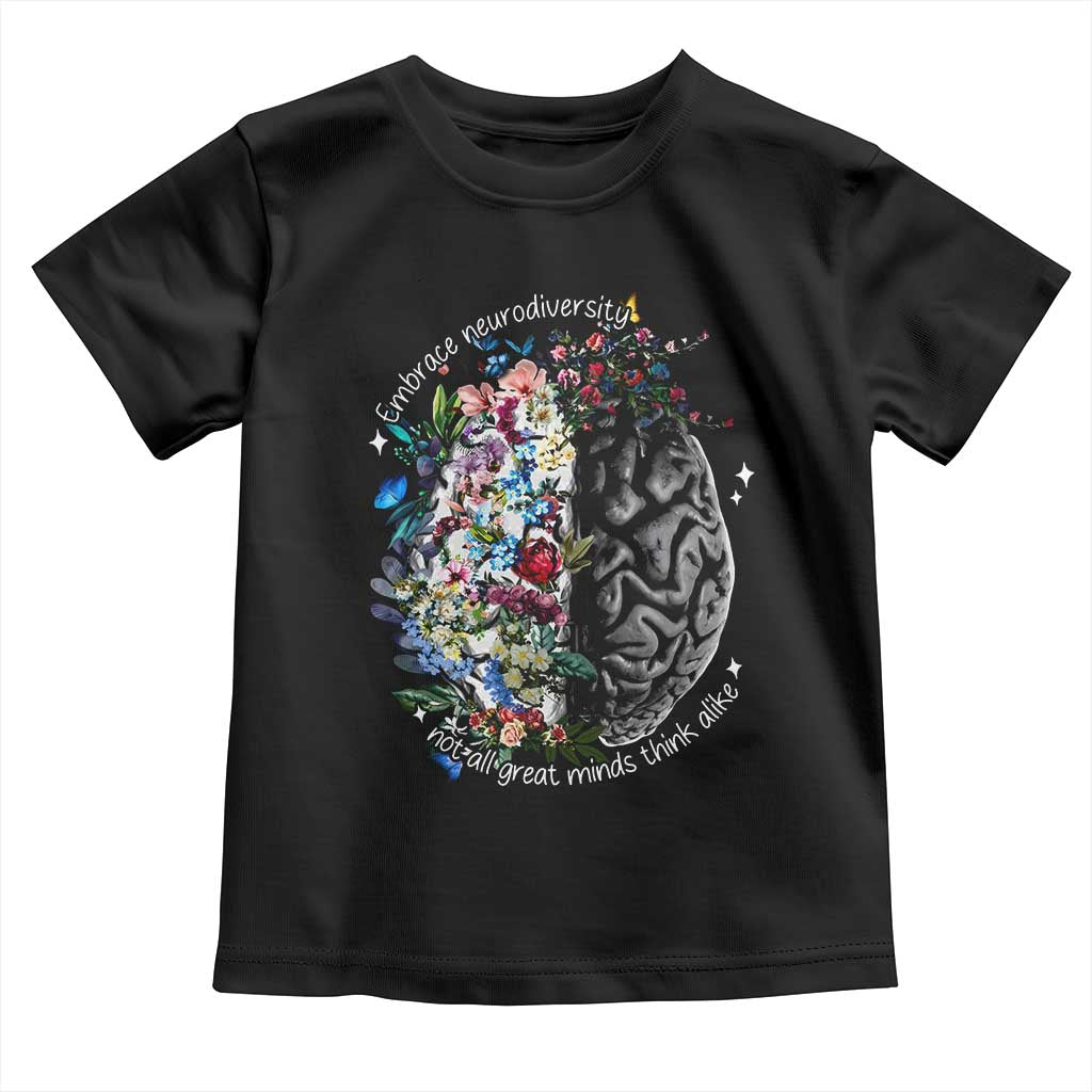 Autism Awareness Toddler T Shirt Neurodiversity All Great Minds Don't Mind Alike TS10 Black Print Your Wear