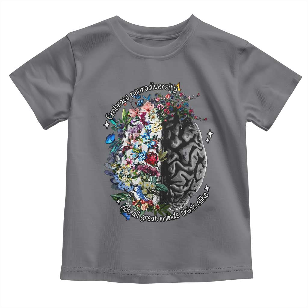 Autism Awareness Toddler T Shirt Neurodiversity All Great Minds Don't Mind Alike TS10 Charcoal Print Your Wear
