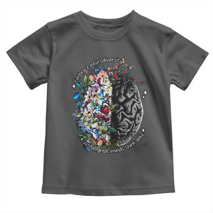 Autism Awareness Toddler T Shirt Neurodiversity All Great Minds Don't Mind Alike TS10 Dark Heather Print Your Wear