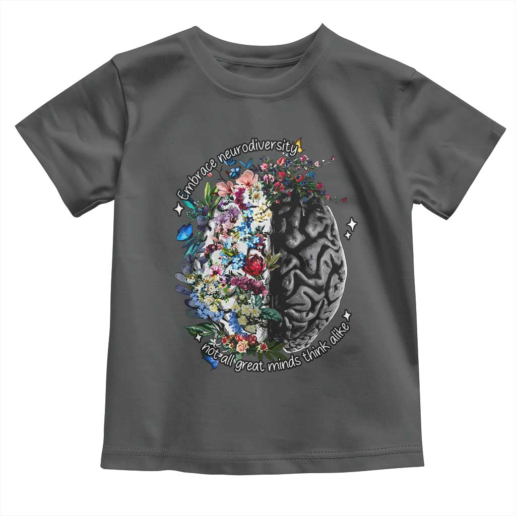 Autism Awareness Toddler T Shirt Neurodiversity All Great Minds Don't Mind Alike TS10 Dark Heather Print Your Wear