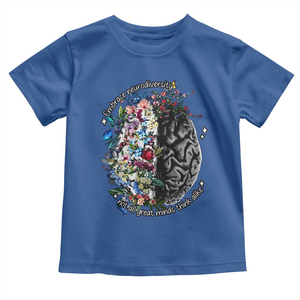 Autism Awareness Toddler T Shirt Neurodiversity All Great Minds Don't Mind Alike TS10 Royal Blue Print Your Wear