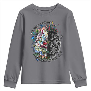 Autism Awareness Youth Sweatshirt Neurodiversity All Great Minds Don't Mind Alike TS10 Charcoal Print Your Wear