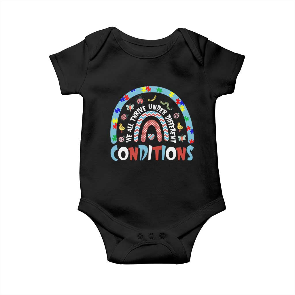 Autism Awareness Baby Onesie Sped Education Teacher Rainbow Reading TS10 Black Print Your Wear