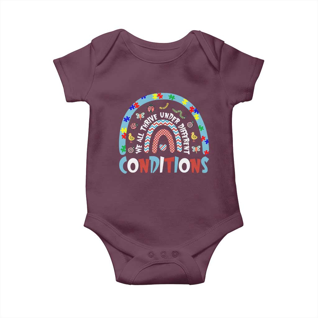 Autism Awareness Baby Onesie Sped Education Teacher Rainbow Reading TS10 Maroon Print Your Wear