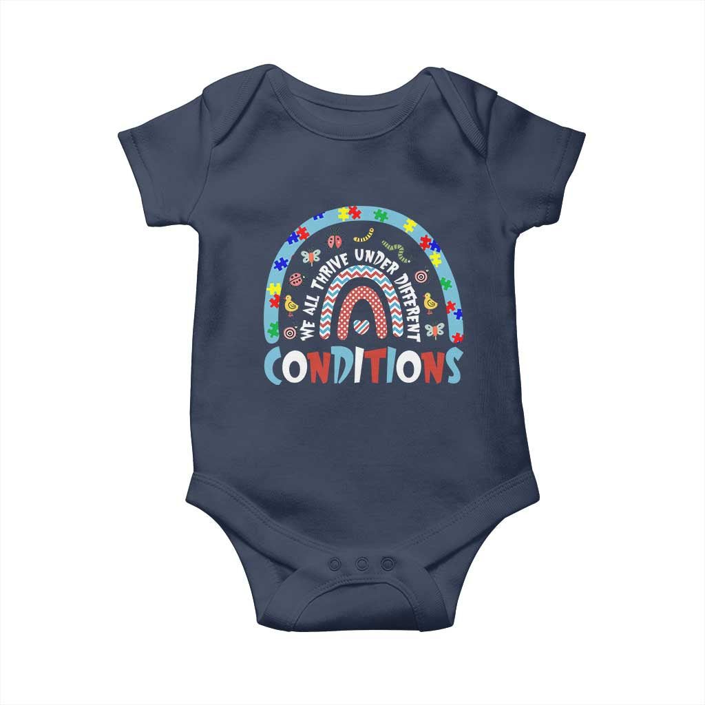 Autism Awareness Baby Onesie Sped Education Teacher Rainbow Reading TS10 Navy Print Your Wear