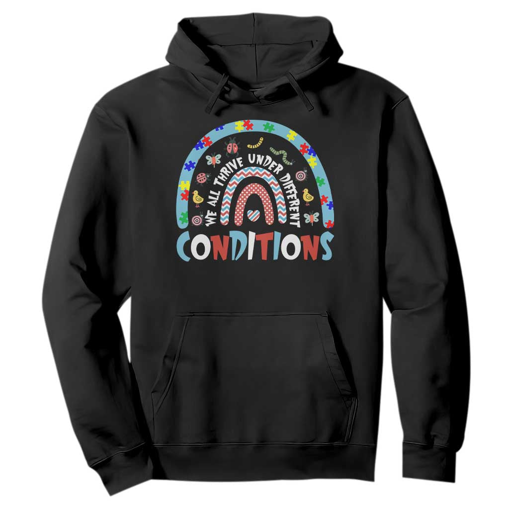 Autism Awareness Hoodie Sped Education Teacher Rainbow Reading TS10 Black Print Your Wear