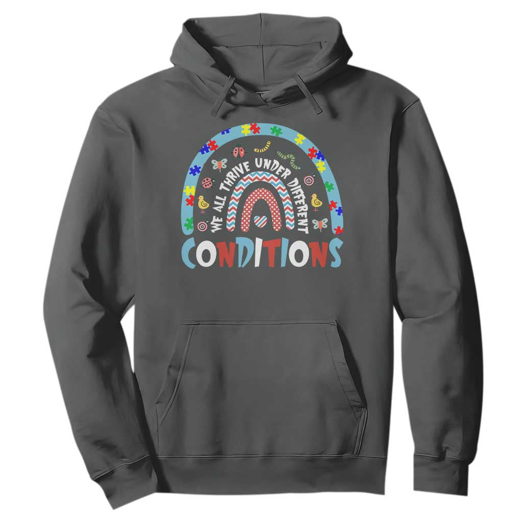 Autism Awareness Hoodie Sped Education Teacher Rainbow Reading TS10 Dark Heather Print Your Wear