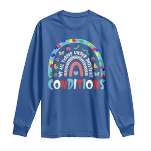 Autism Awareness Long Sleeve Shirt Sped Education Teacher Rainbow Reading TS10 Royal Blue Print Your Wear