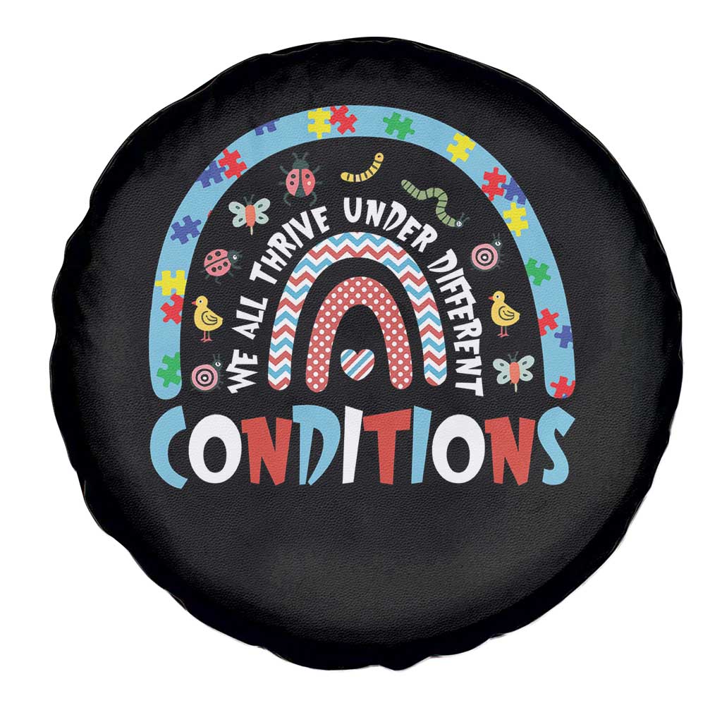 Autism Awareness Spare Tire Cover Sped Education Teacher Rainbow Reading TS10 Print Your Wear