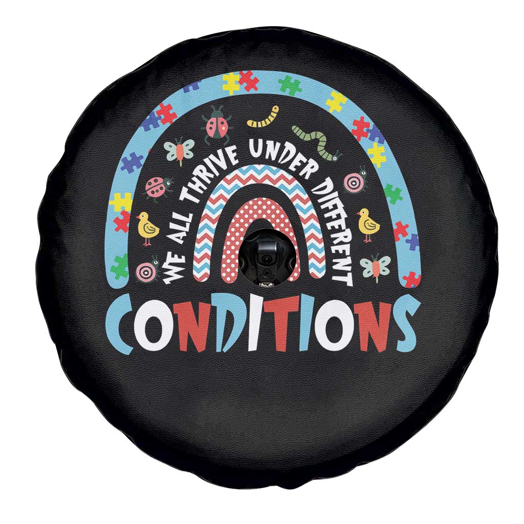 Autism Awareness Spare Tire Cover Sped Education Teacher Rainbow Reading TS10 Print Your Wear