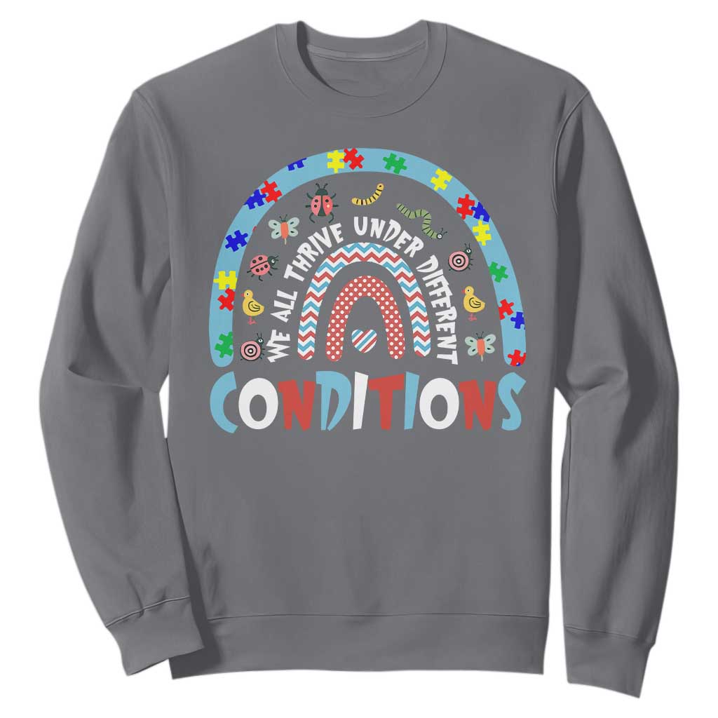 Autism Awareness Sweatshirt Sped Education Teacher Rainbow Reading TS10 Charcoal Print Your Wear