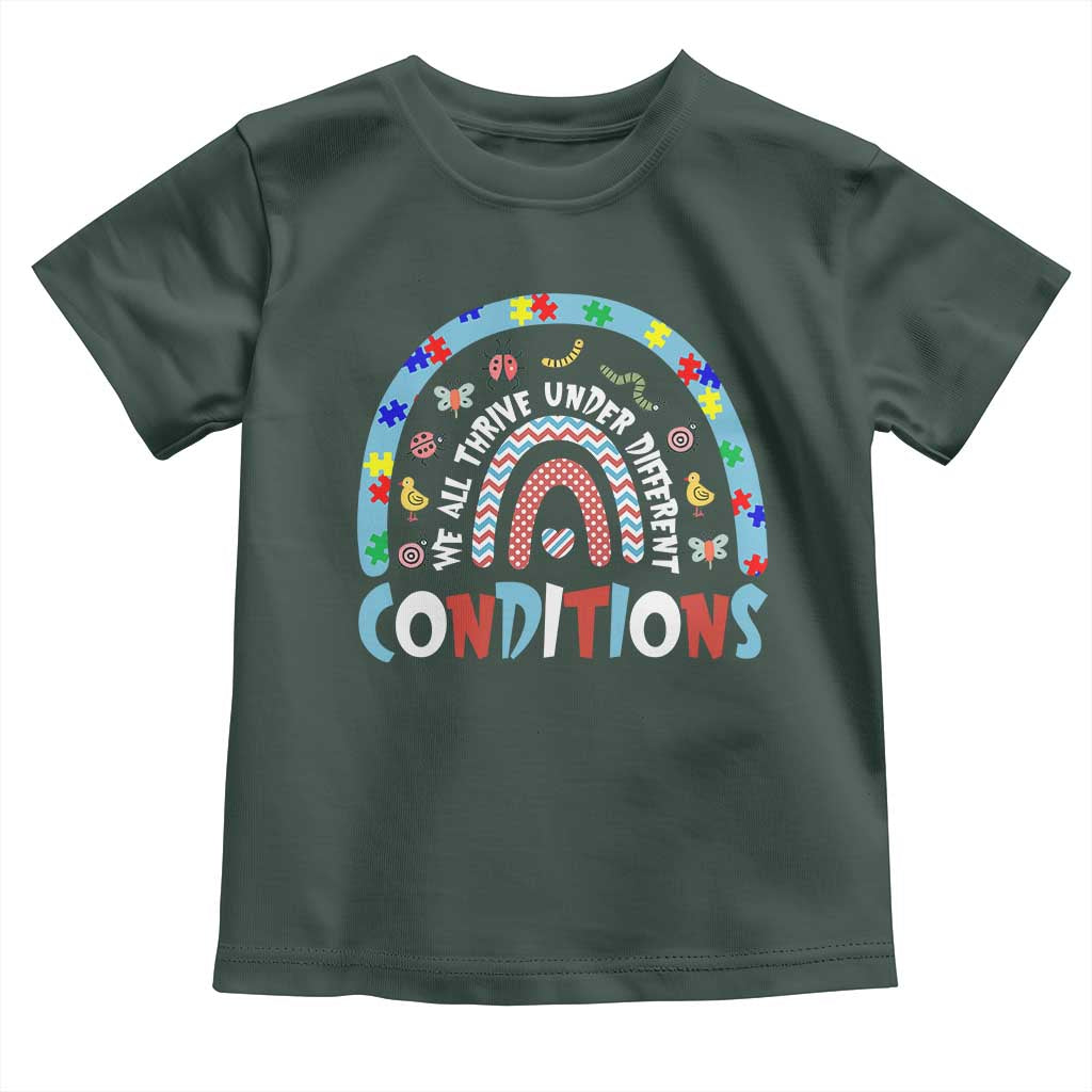 Autism Awareness Toddler T Shirt Sped Education Teacher Rainbow Reading TS10 Dark Forest Green Print Your Wear