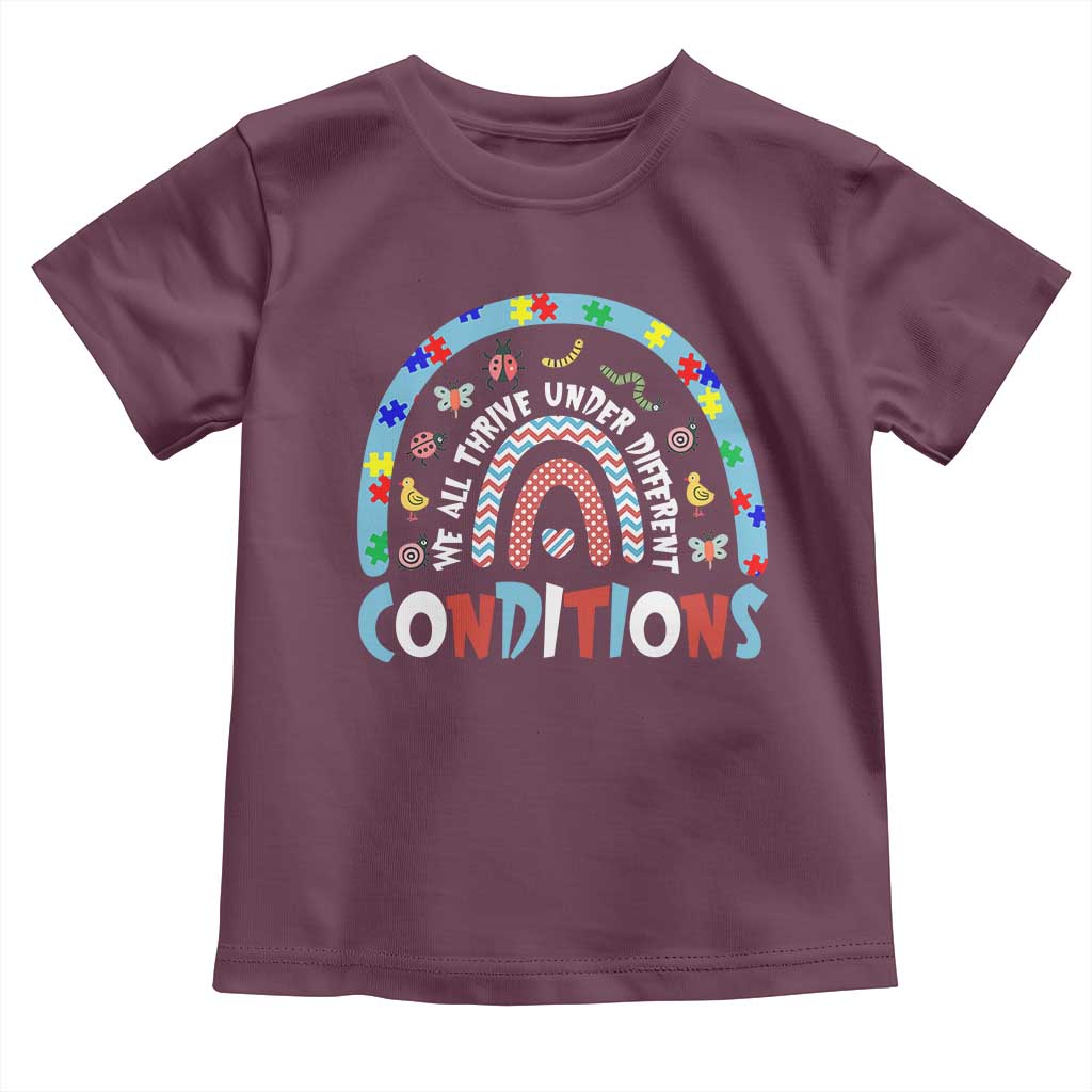 Autism Awareness Toddler T Shirt Sped Education Teacher Rainbow Reading TS10 Maroon Print Your Wear