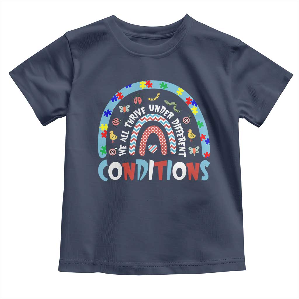 Autism Awareness Toddler T Shirt Sped Education Teacher Rainbow Reading TS10 Navy Print Your Wear