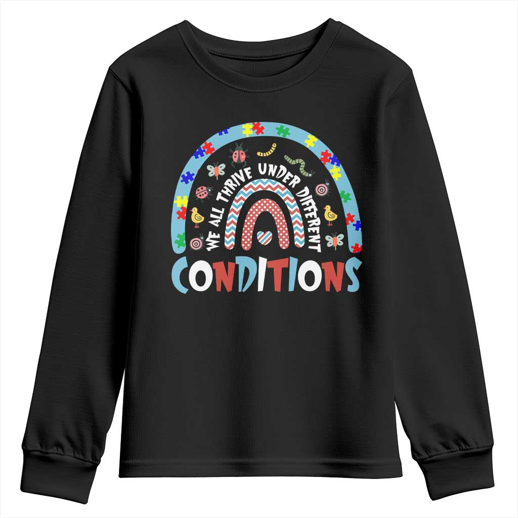Autism Awareness Youth Sweatshirt Sped Education Teacher Rainbow Reading TS10 Black Print Your Wear