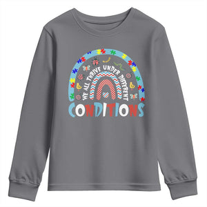 Autism Awareness Youth Sweatshirt Sped Education Teacher Rainbow Reading TS10 Charcoal Print Your Wear