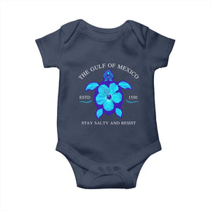 Gulf of Mexico Baby Onesie Texas Alabama Florida Beach Turtle Hibiscus TS10 Navy Print Your Wear