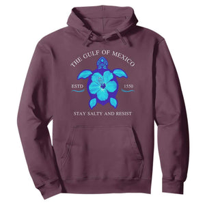 Gulf of Mexico Hoodie Texas Alabama Florida Beach Turtle Hibiscus TS10 Maroon Print Your Wear