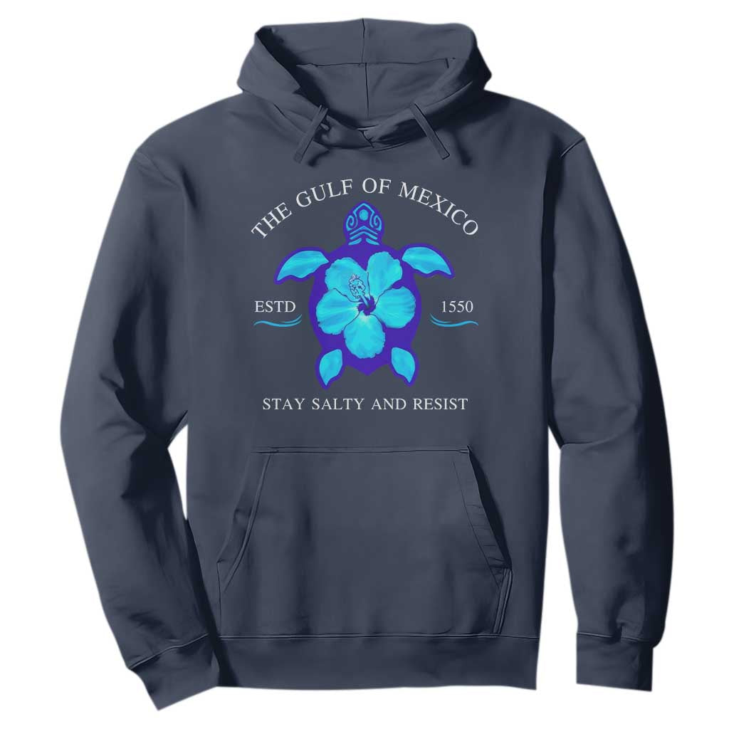 Gulf of Mexico Hoodie Texas Alabama Florida Beach Turtle Hibiscus TS10 Navy Print Your Wear