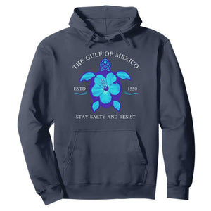 Gulf of Mexico Hoodie Texas Alabama Florida Beach Turtle Hibiscus TS10 Navy Print Your Wear