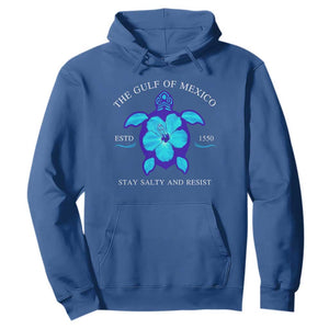 Gulf of Mexico Hoodie Texas Alabama Florida Beach Turtle Hibiscus TS10 Royal Blue Print Your Wear