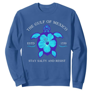 Gulf of Mexico Sweatshirt Texas Alabama Florida Beach Turtle Hibiscus TS10 Royal Blue Print Your Wear