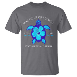 Gulf of Mexico T Shirt Texas Alabama Florida Beach Turtle Hibiscus TS10 Charcoal Print Your Wear