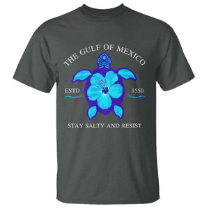Gulf of Mexico T Shirt Texas Alabama Florida Beach Turtle Hibiscus TS10 Dark Heather Print Your Wear