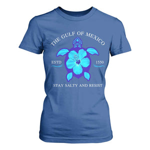 Gulf of Mexico T Shirt For Women Texas Alabama Florida Beach Turtle Hibiscus TS10 Royal Blue Print Your Wear