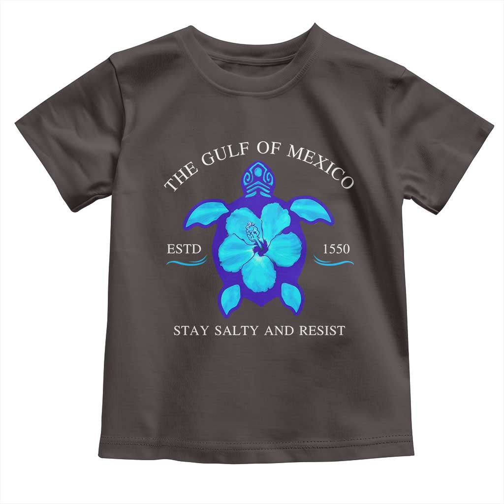Gulf of Mexico Toddler T Shirt Texas Alabama Florida Beach Turtle Hibiscus TS10 Dark Chocolate Print Your Wear