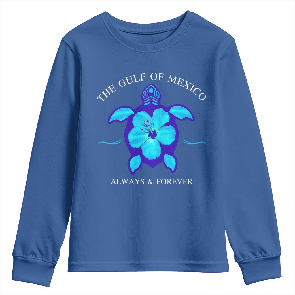 Gulf of Mexico Youth Sweatshirt Texas Alabama Florida Beach Mexican Always And Forever TS10 Royal Blue Print Your Wear