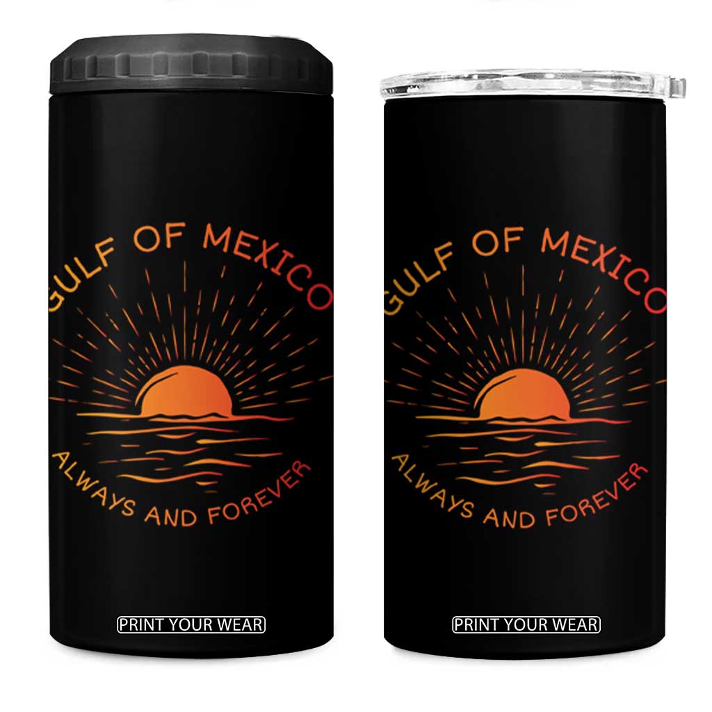 Gulf of Mexico 4 in 1 Can Cooler Tumbler Always and Forever Sunny Vibes TS10 One Size: 16 oz Black Print Your Wear
