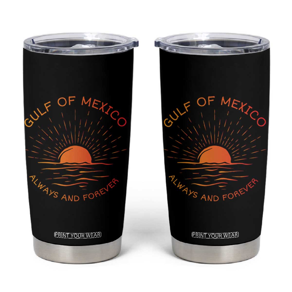 Gulf of Mexico Tumbler Cup Always and Forever Sunny Vibes TS10 Black Print Your Wear