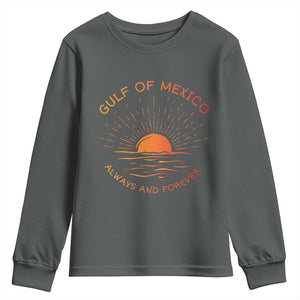 Gulf of Mexico Youth Sweatshirt Always and Forever Sunny Vibes TS10 Dark Heather Print Your Wear