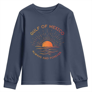 Gulf of Mexico Youth Sweatshirt Always and Forever Sunny Vibes TS10 Navy Print Your Wear