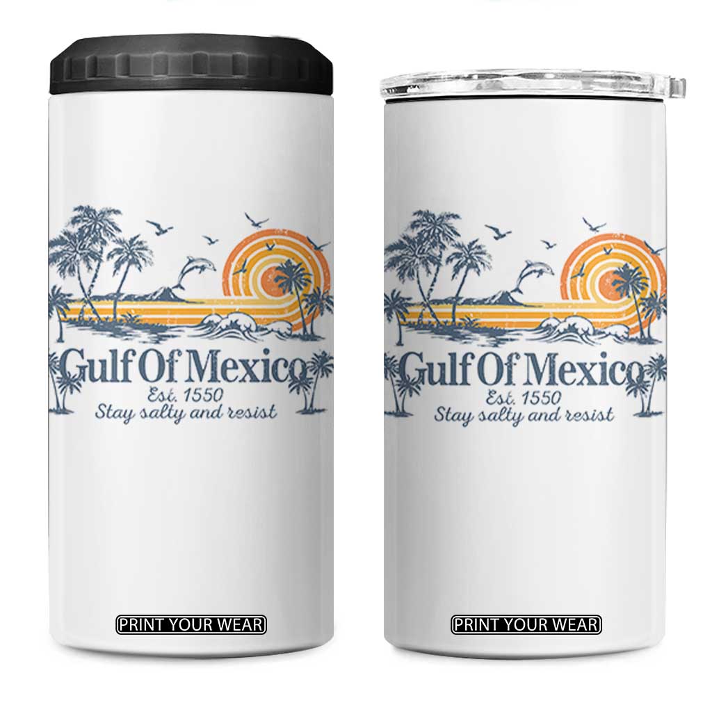 Gulf of Mexico 4 in 1 Can Cooler Tumbler Always And Forever Resist TS10 One Size: 16 oz White Print Your Wear
