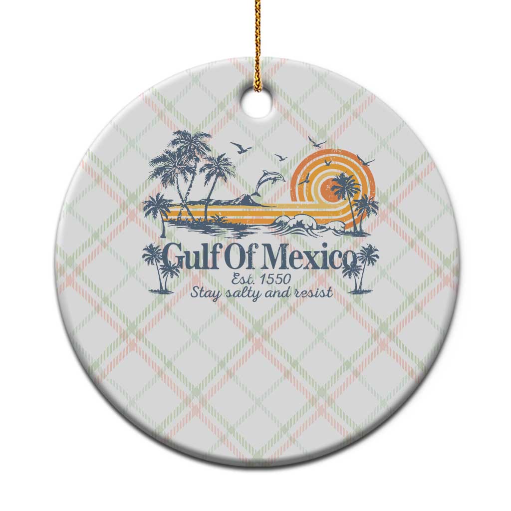 Gulf of Mexico Ceramic Ornament Always And Forever Resist TS10 1pc Christmas Plaid Print Your Wear