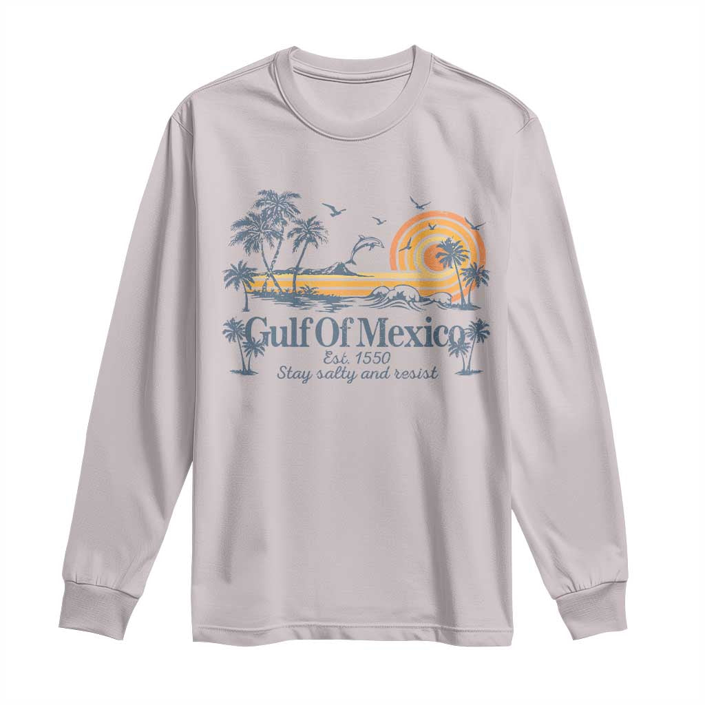 Gulf of Mexico Long Sleeve Shirt Always And Forever Resist TS10 Ice Gray Print Your Wear