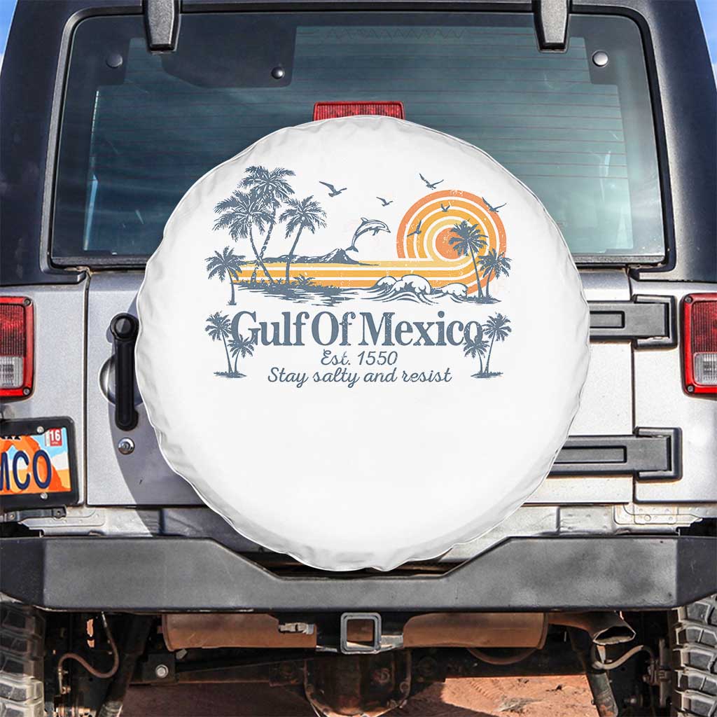 Gulf of Mexico Spare Tire Cover Always And Forever Resist TS10 No hole White Print Your Wear