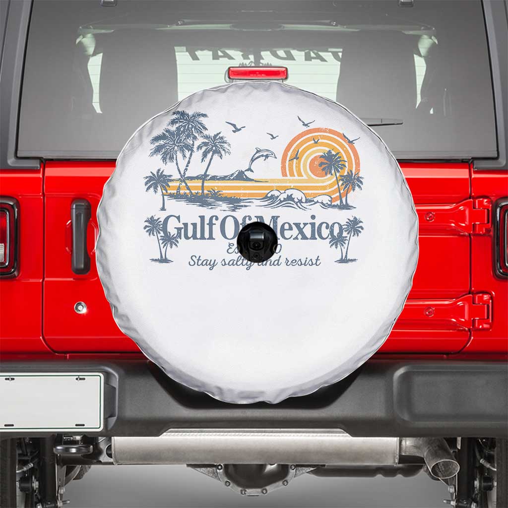 Gulf of Mexico Spare Tire Cover Always And Forever Resist TS10 White Print Your Wear