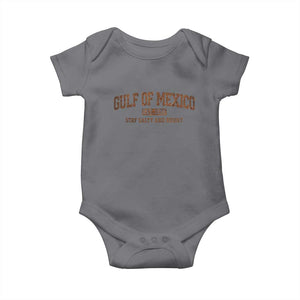 Gulf of Mexico Baby Onesie Est 1550 and Forever Retro Mexican Beach TS10 Charcoal Print Your Wear