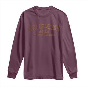 Gulf of Mexico Long Sleeve Shirt Est 1550 and Forever Retro Mexican Beach TS10 Maroon Print Your Wear
